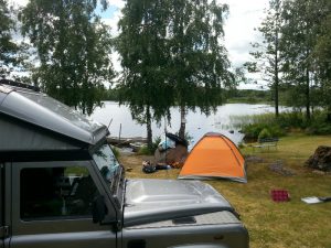 Schweden 2015, Linneryd Camping, unser Platz